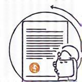 Illustration of a person signing up