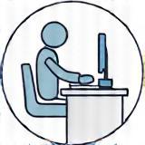 Illustration of a person using a computer